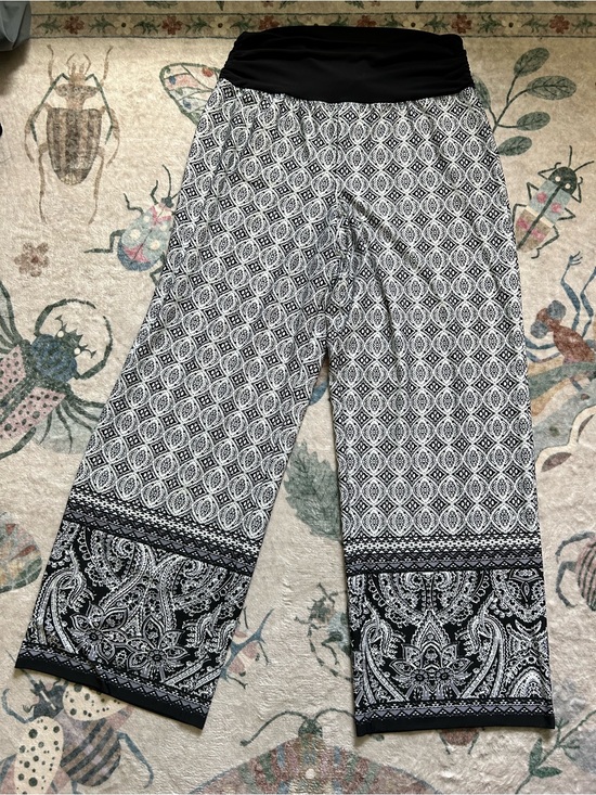 Apt. 9 Pants - Apt 9 Black & White Patterned Wide Leg Pants